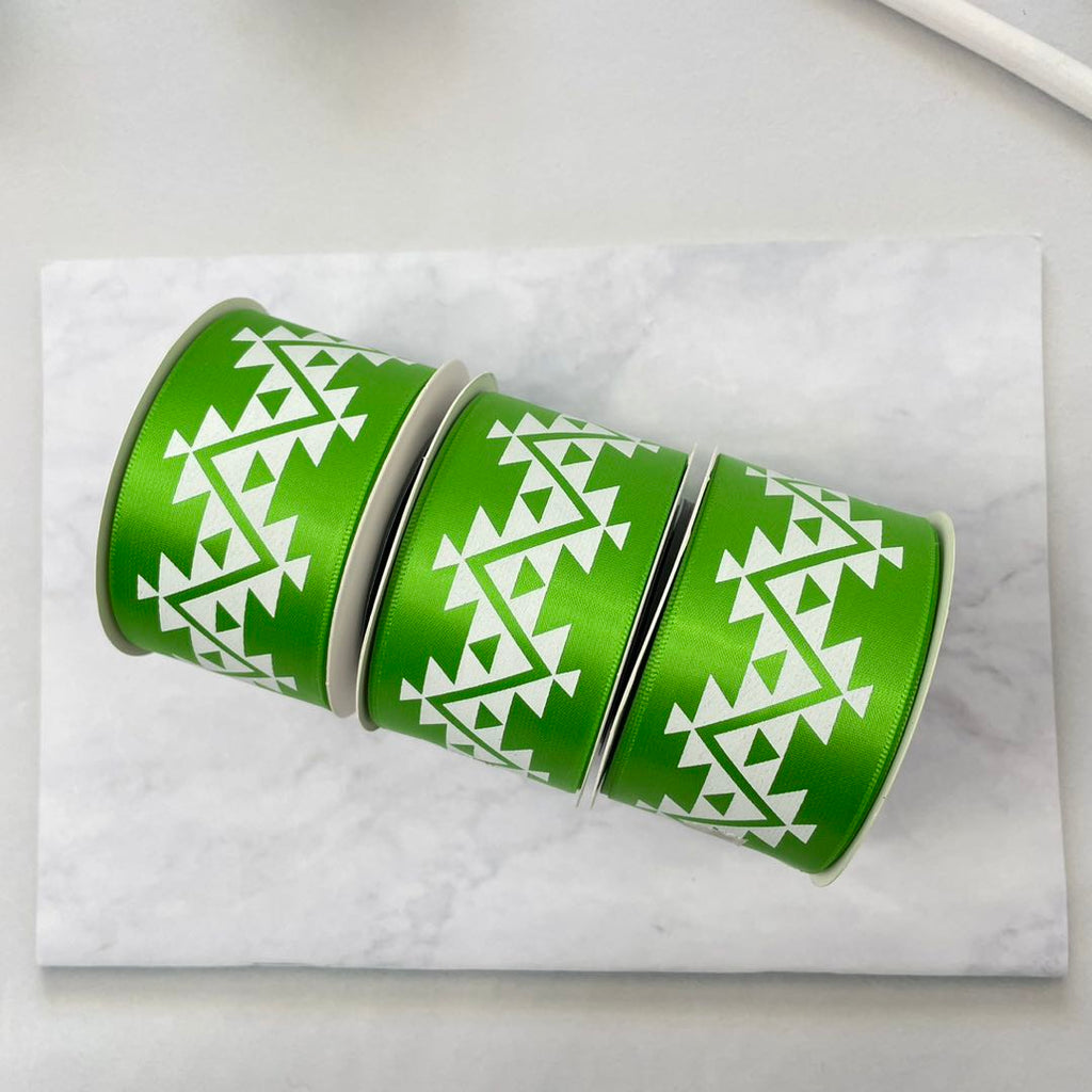 1.5" x 10 yd. Satin Ribbon Cali Native Basket Pattern #1
