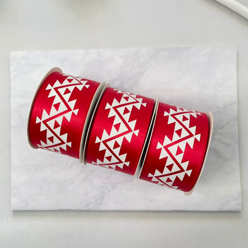 1.5" x 10 yd. Satin Ribbon Cali Native Basket Pattern #1
