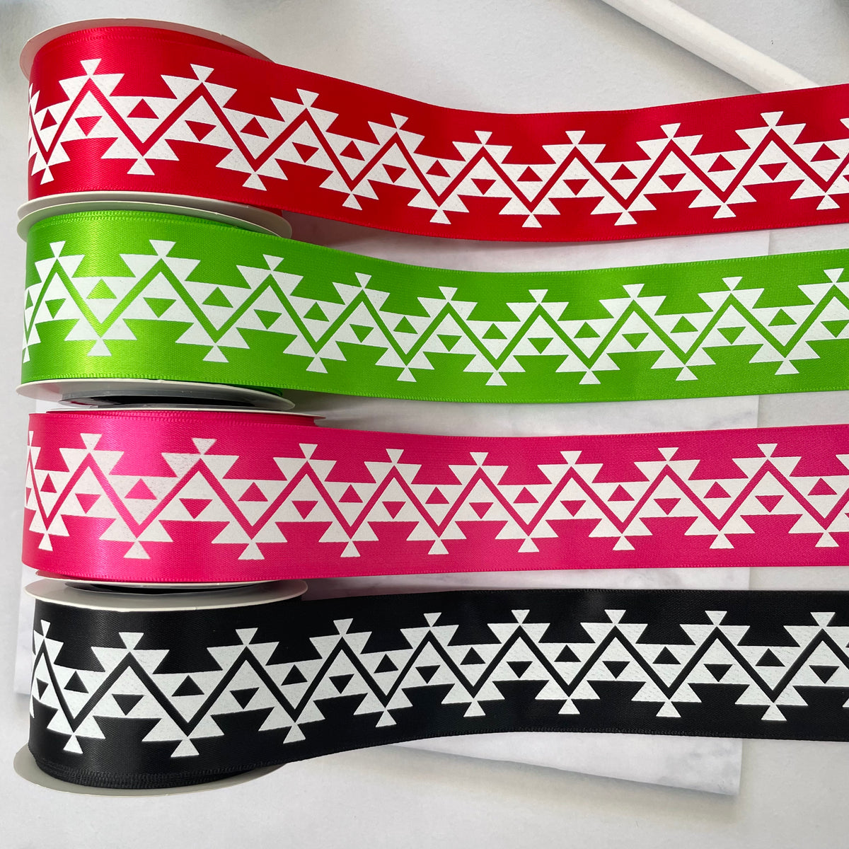 1.5" x 10 yd. Satin Ribbon Cali Native Basket Pattern #1