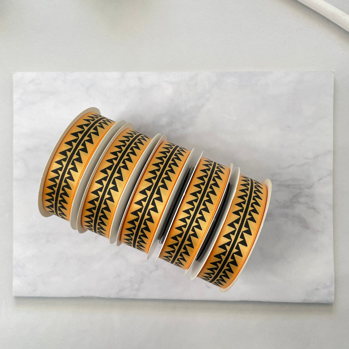 5/8" x 10 yd. Satin Ribbon Cali Native Basket Pattern #2