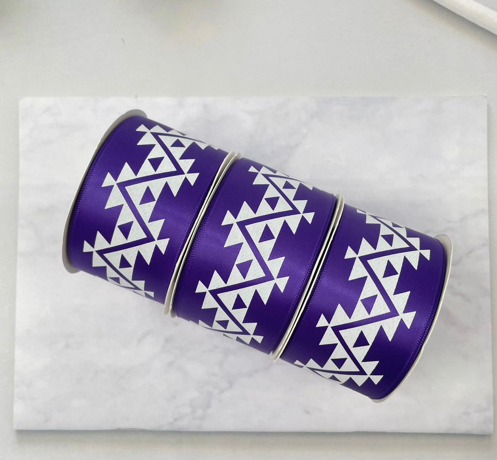 1.5" x 10 yd. Satin Ribbon Cali Native Basket Pattern #1