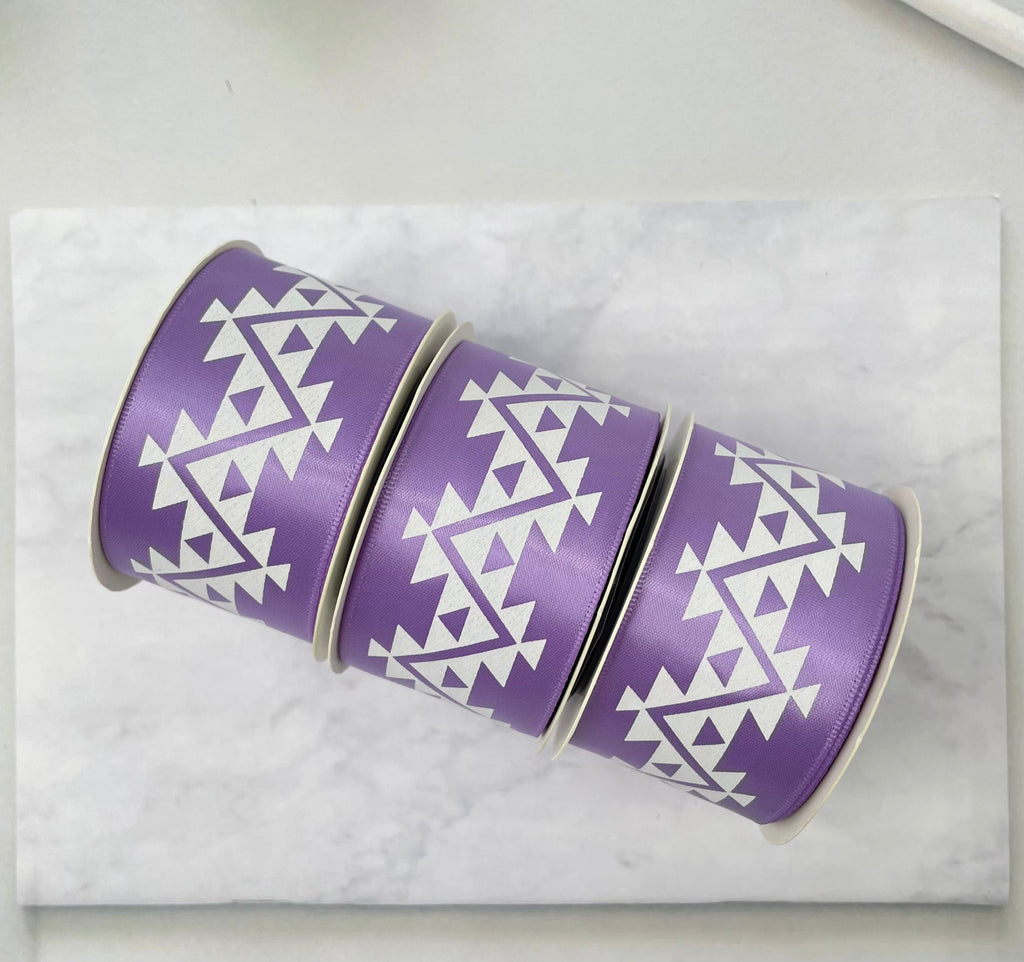 1.5" x 10 yd. Satin Ribbon Cali Native Basket Pattern #1