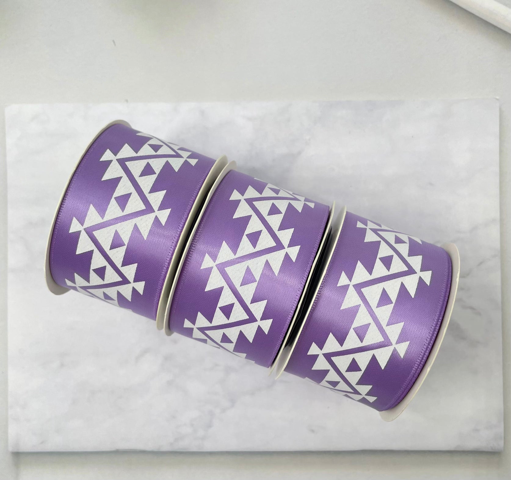1.5" x 10 yd. Satin Ribbon Cali Native Basket Pattern #1