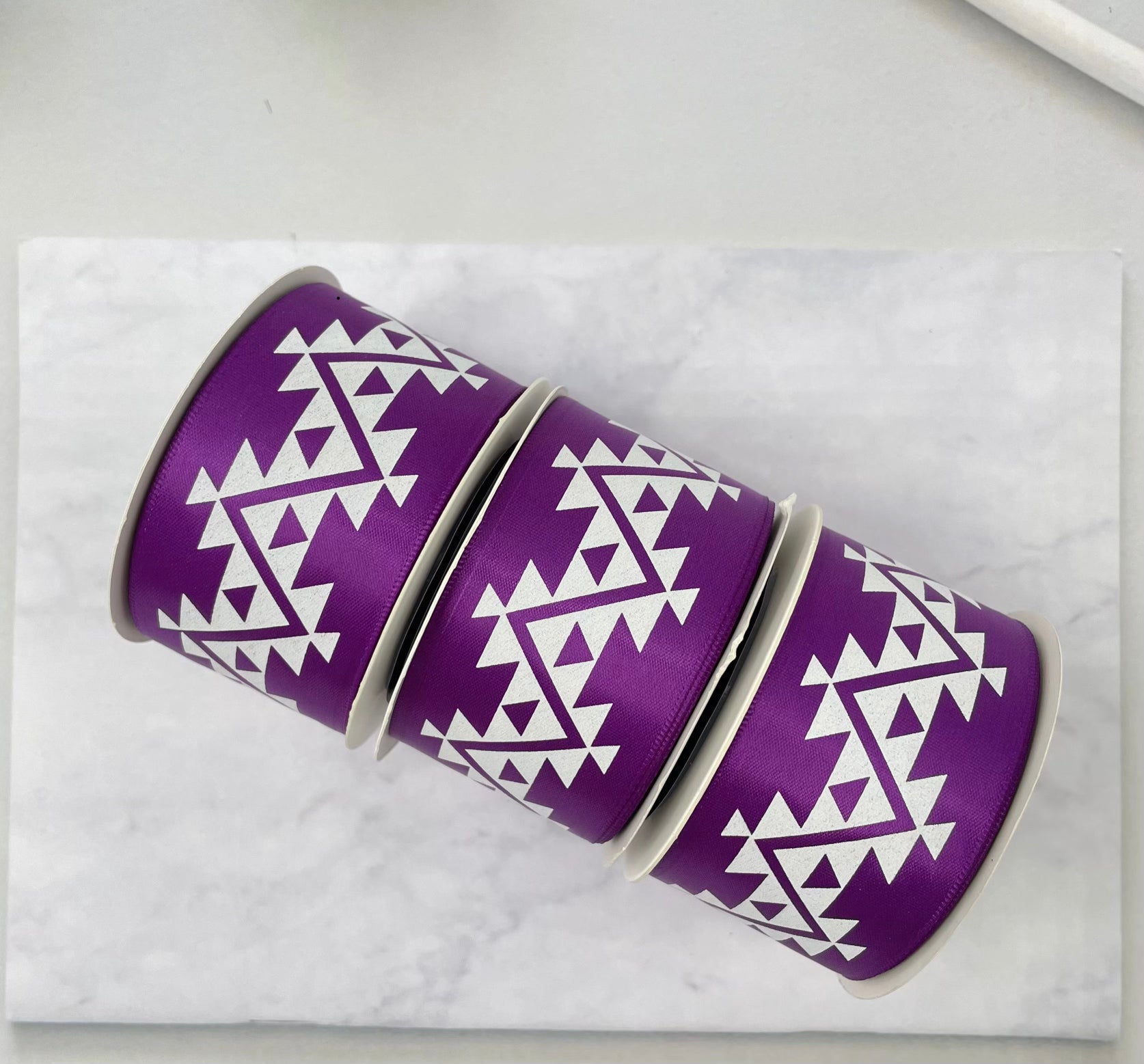 1.5" x 10 yd. Satin Ribbon Cali Native Basket Pattern #1