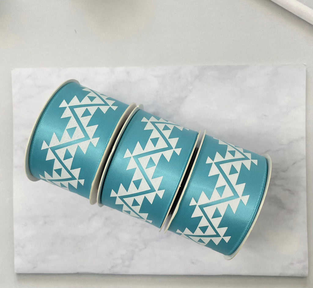 1.5" x 10 yd. Satin Ribbon Cali Native Basket Pattern #1