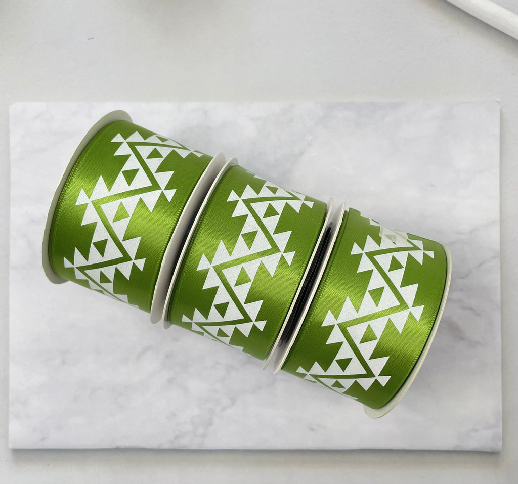 1.5" x 10 yd. Satin Ribbon Cali Native Basket Pattern #1