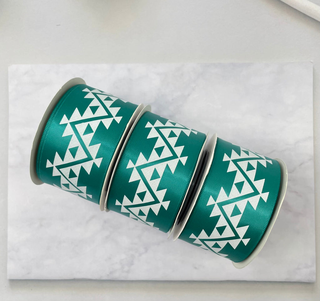 1.5" x 10 yd. Satin Ribbon Cali Native Basket Pattern #1