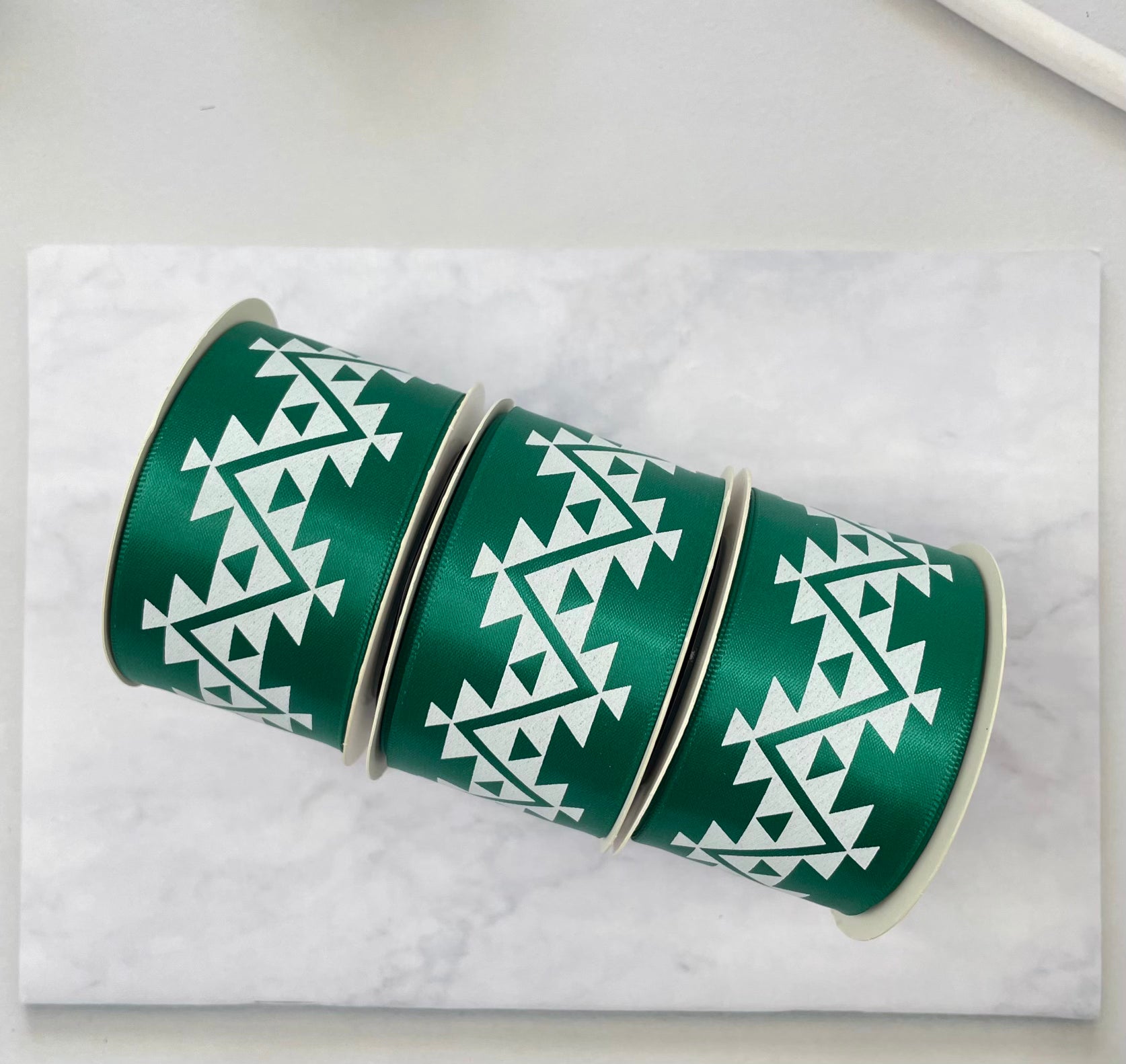 1.5" x 10 yd. Satin Ribbon Cali Native Basket Pattern #1