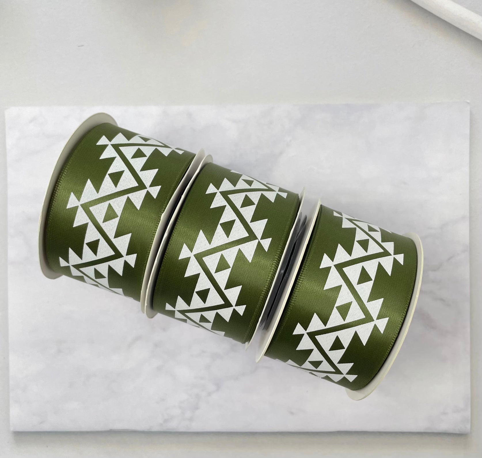 1.5" x 10 yd. Satin Ribbon Cali Native Basket Pattern #1