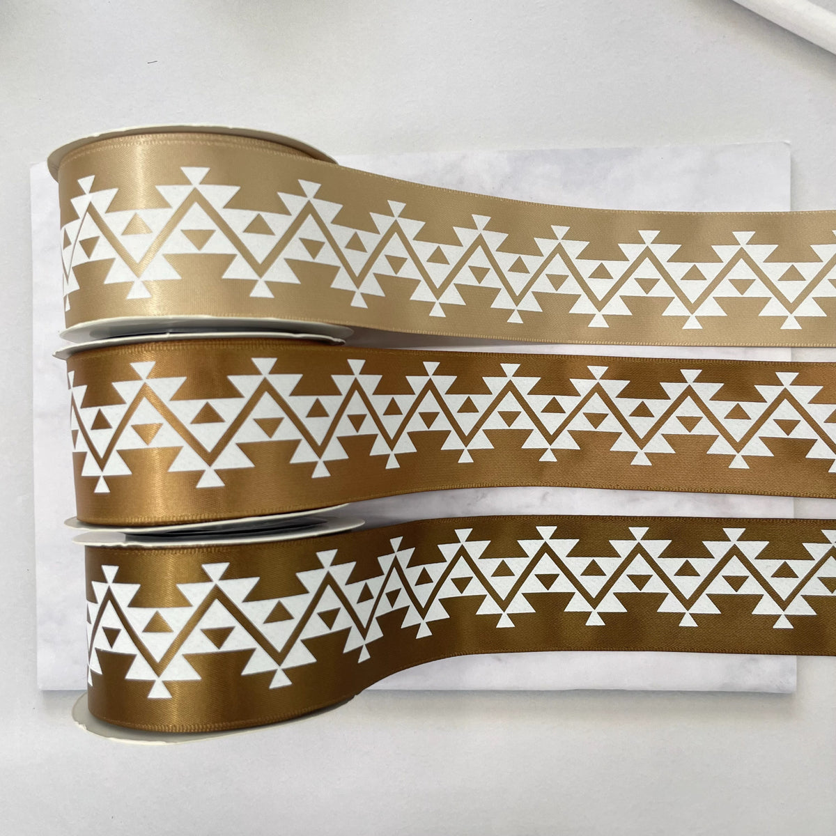 1.5" x 10 yd. Satin Ribbon Cali Native Basket Pattern #1