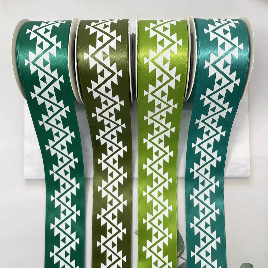 1.5" x 10 yd. Satin Ribbon Cali Native Basket Pattern #1