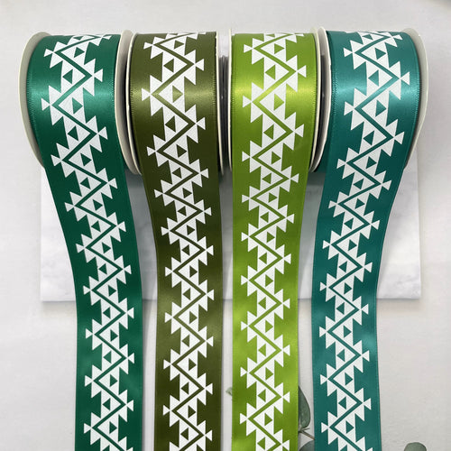 1.5" x 10 yd. Satin Ribbon Cali Native Basket Pattern #1