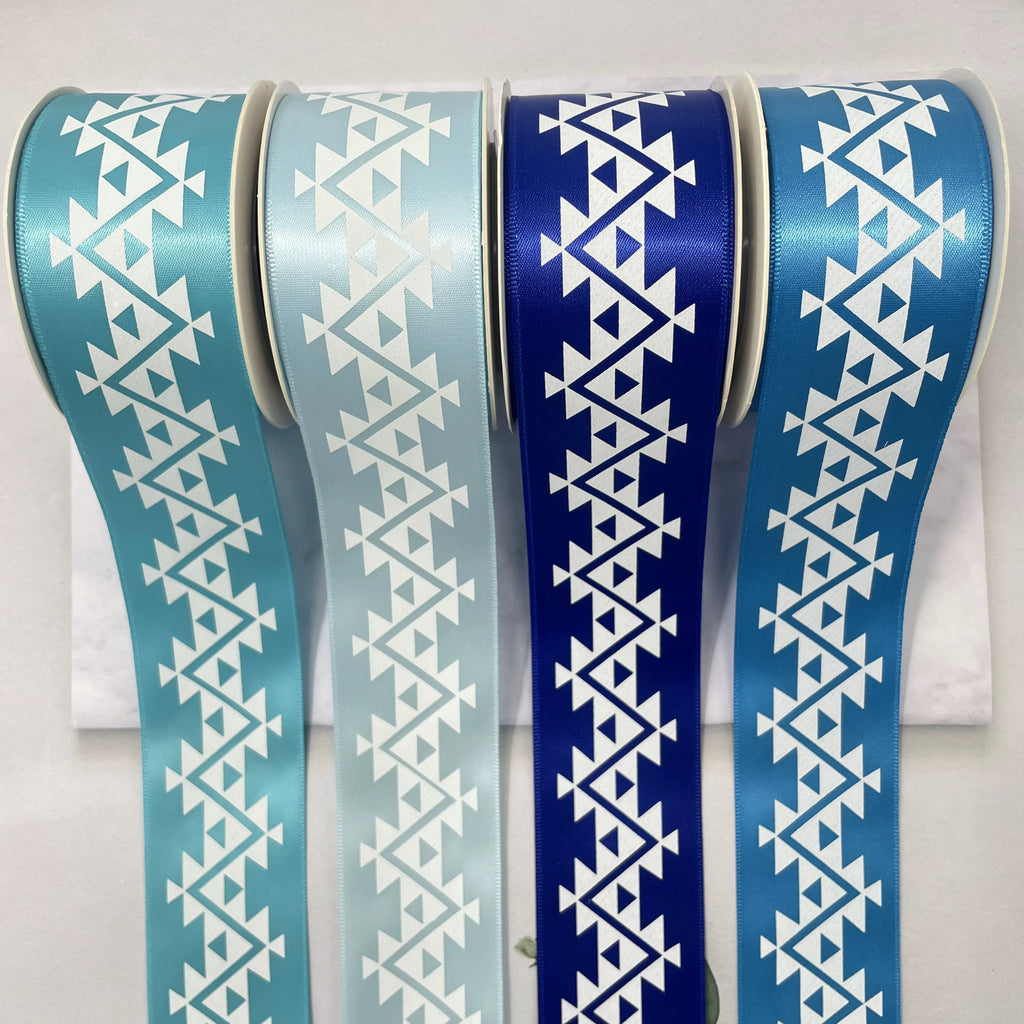1.5" x 10 yd. Satin Ribbon Cali Native Basket Pattern #1