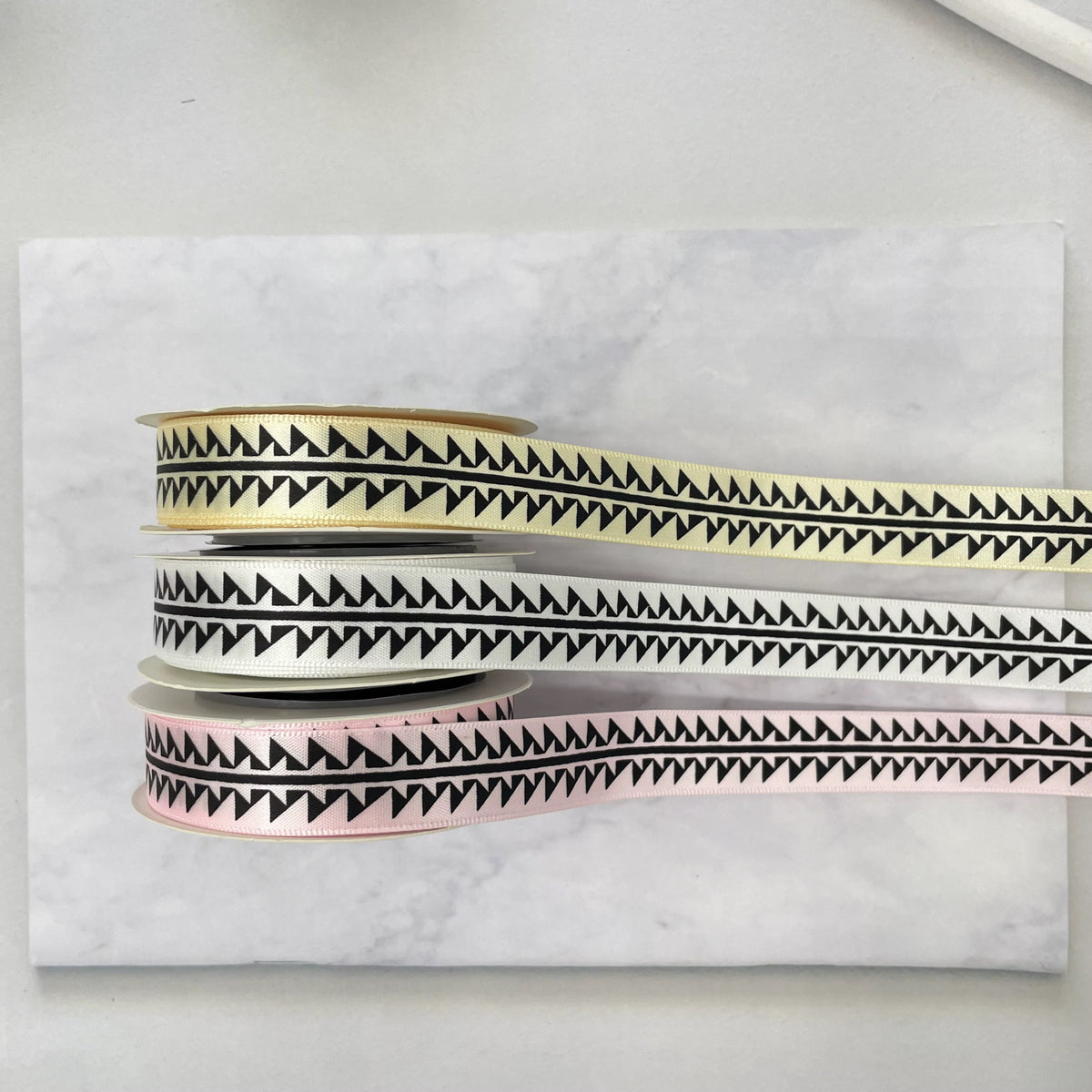 5/8" x 10 yd. Satin Ribbon Cali Native Basket Pattern #2