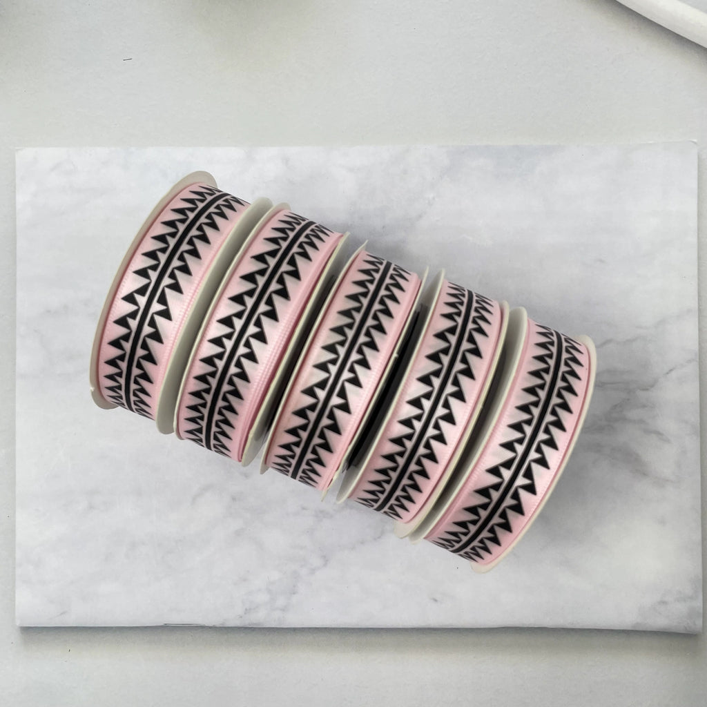 5/8" x 10 yd. Satin Ribbon Cali Native Basket Pattern #2