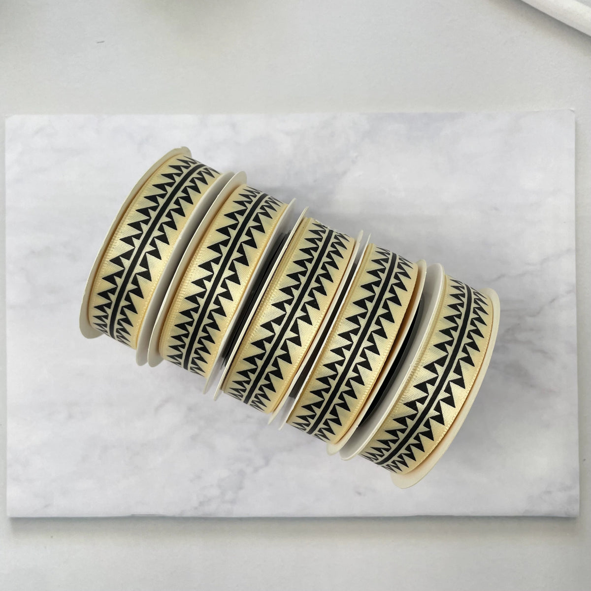 5/8" x 10 yd. Satin Ribbon Cali Native Basket Pattern #2
