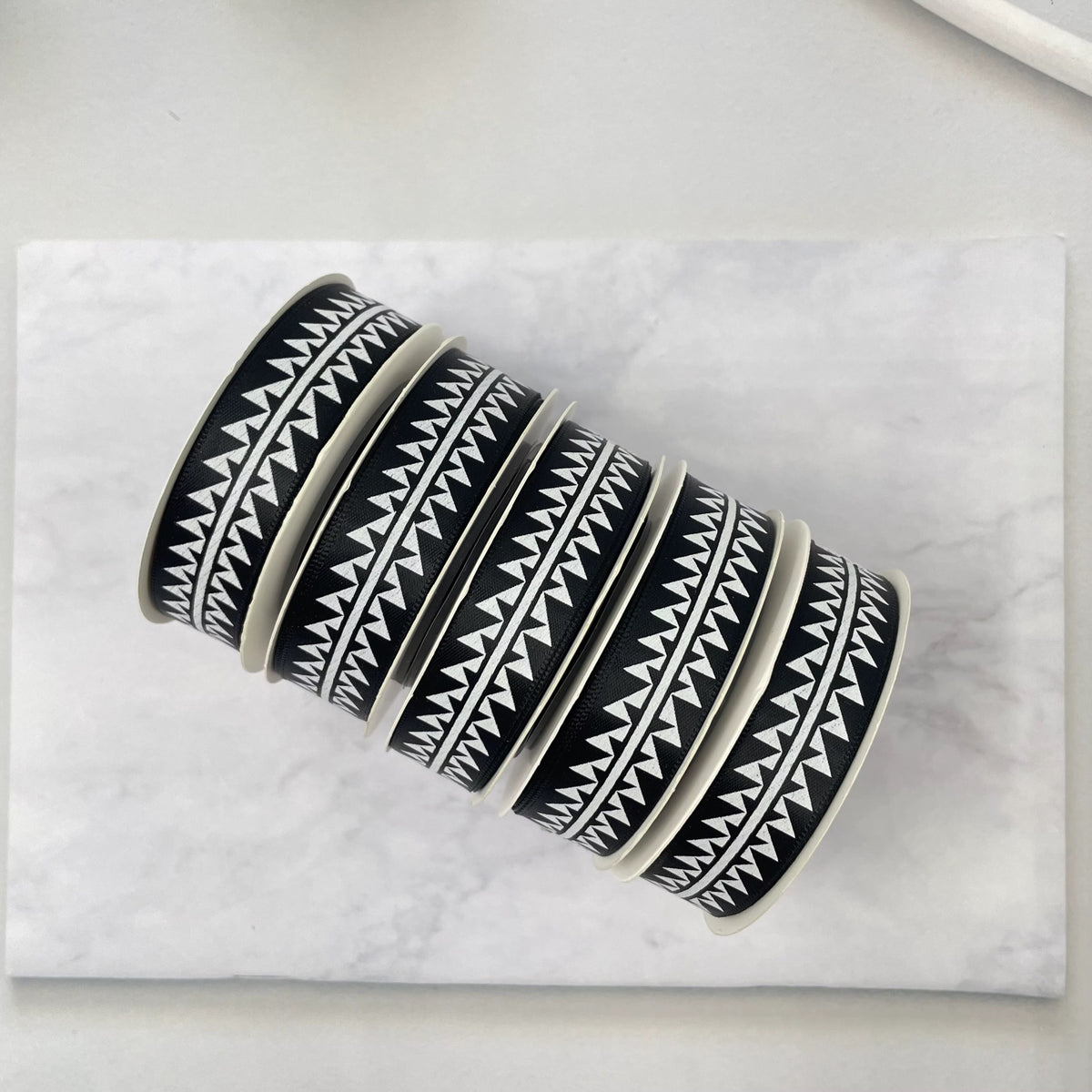 5/8" x 10 yd. Satin Ribbon Cali Native Basket Pattern #2