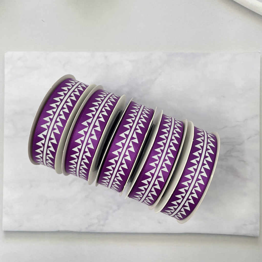 5/8" x 10 yd. Satin Ribbon Cali Native Basket Pattern #2