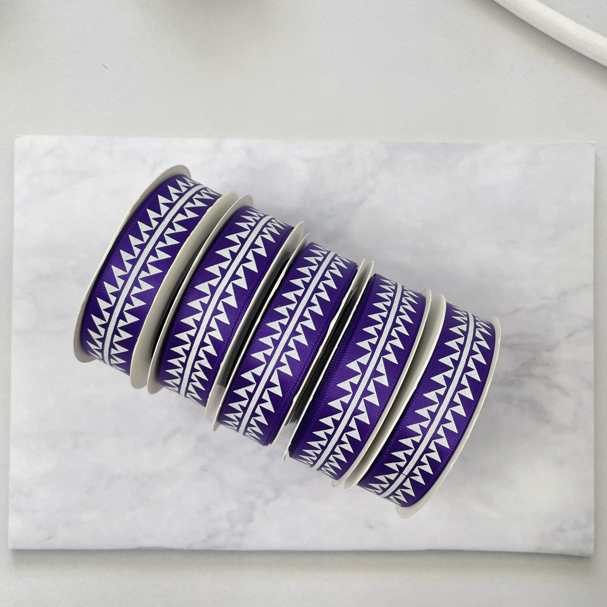 5/8" x 10 yd. Satin Ribbon Cali Native Basket Pattern #2
