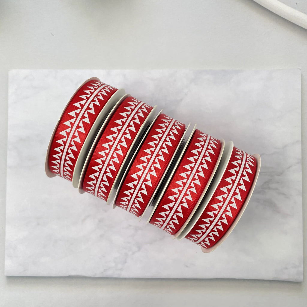 5/8" x 10 yd. Satin Ribbon Cali Native Basket Pattern #2