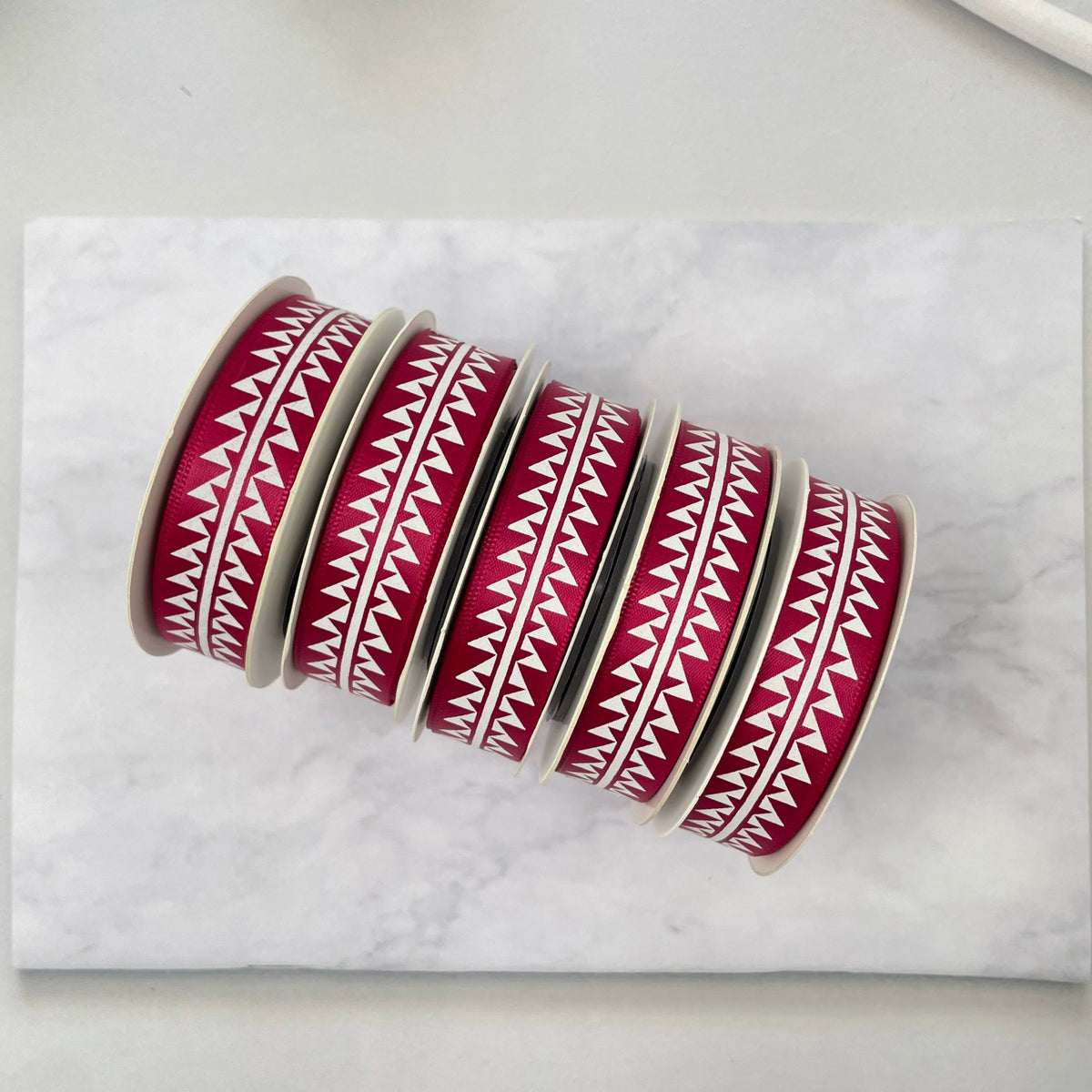 5/8" x 10 yd. Satin Ribbon Cali Native Basket Pattern #2