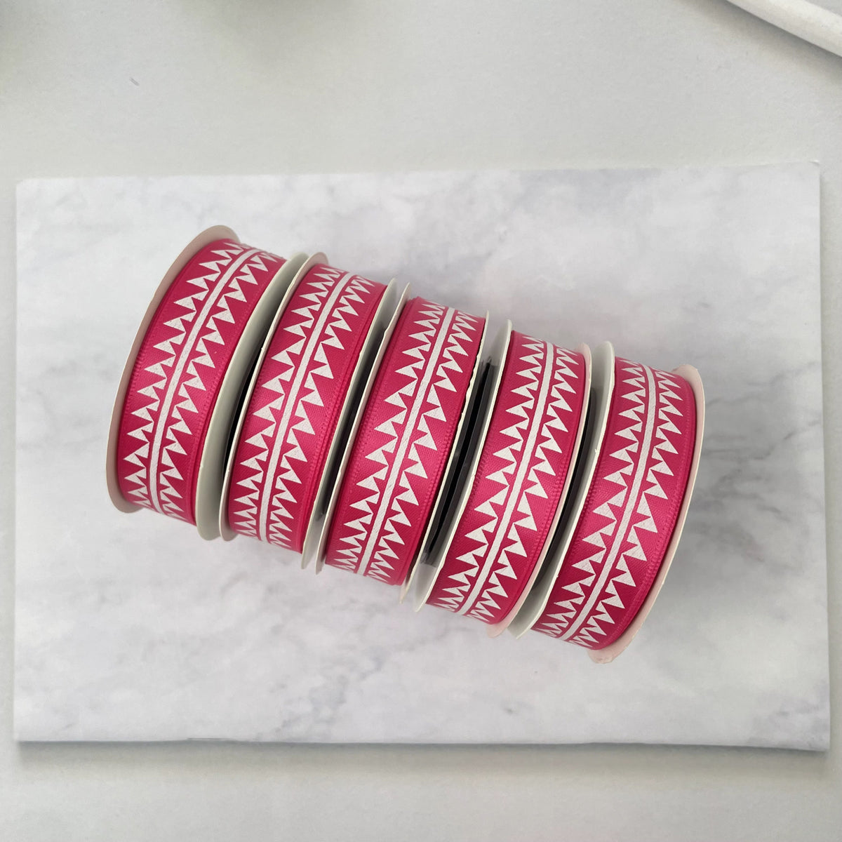5/8" x 10 yd. Satin Ribbon Cali Native Basket Pattern #2