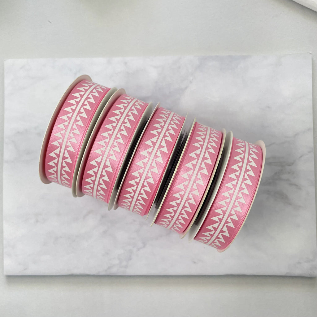 5/8" x 10 yd. Satin Ribbon Cali Native Basket Pattern #2