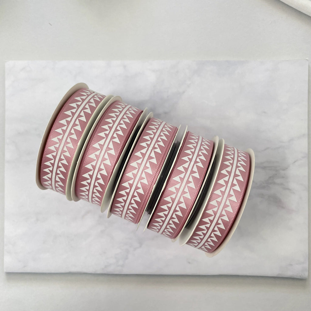 5/8" x 10 yd. Satin Ribbon Cali Native Basket Pattern #2