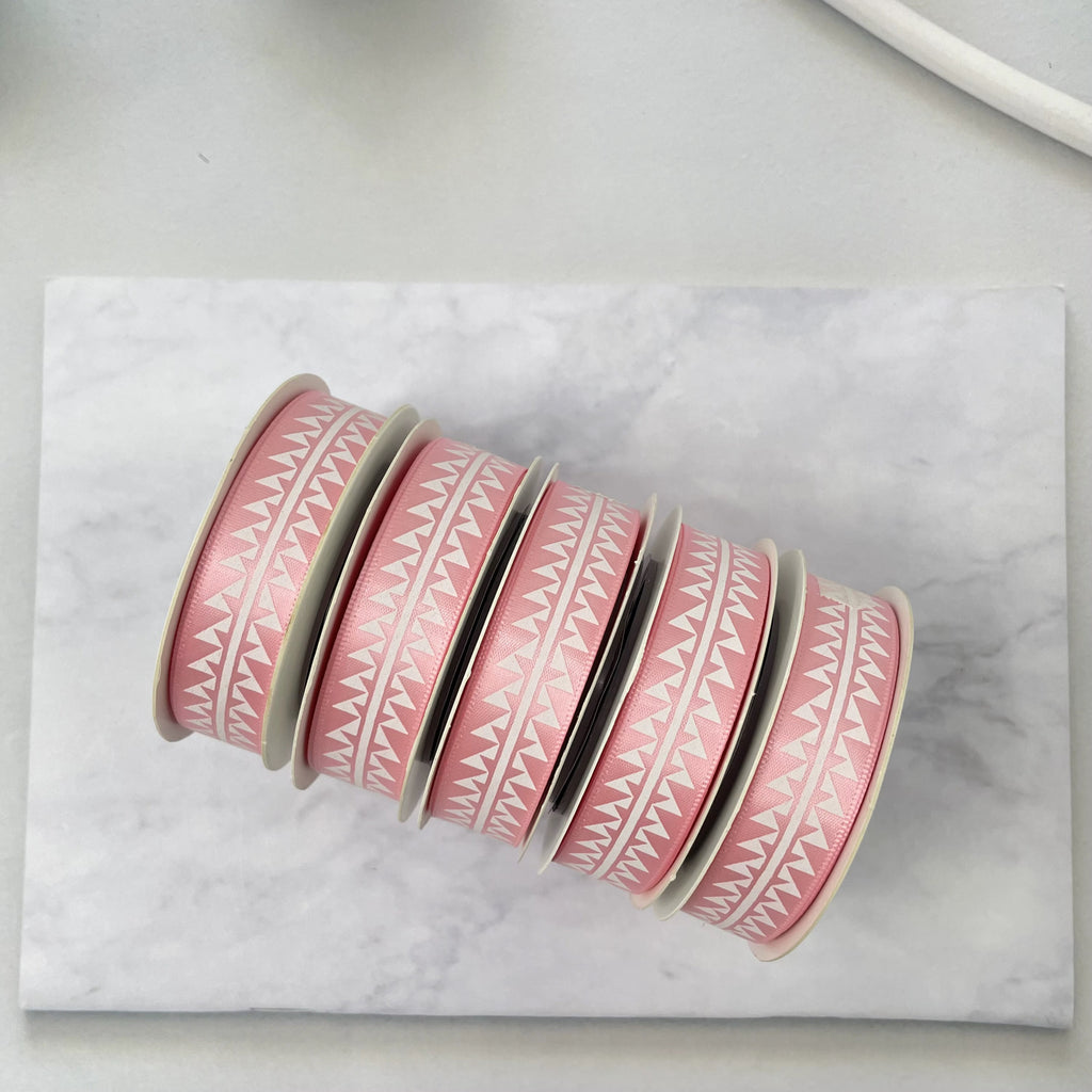 5/8" x 10 yd. Satin Ribbon Cali Native Basket Pattern #2