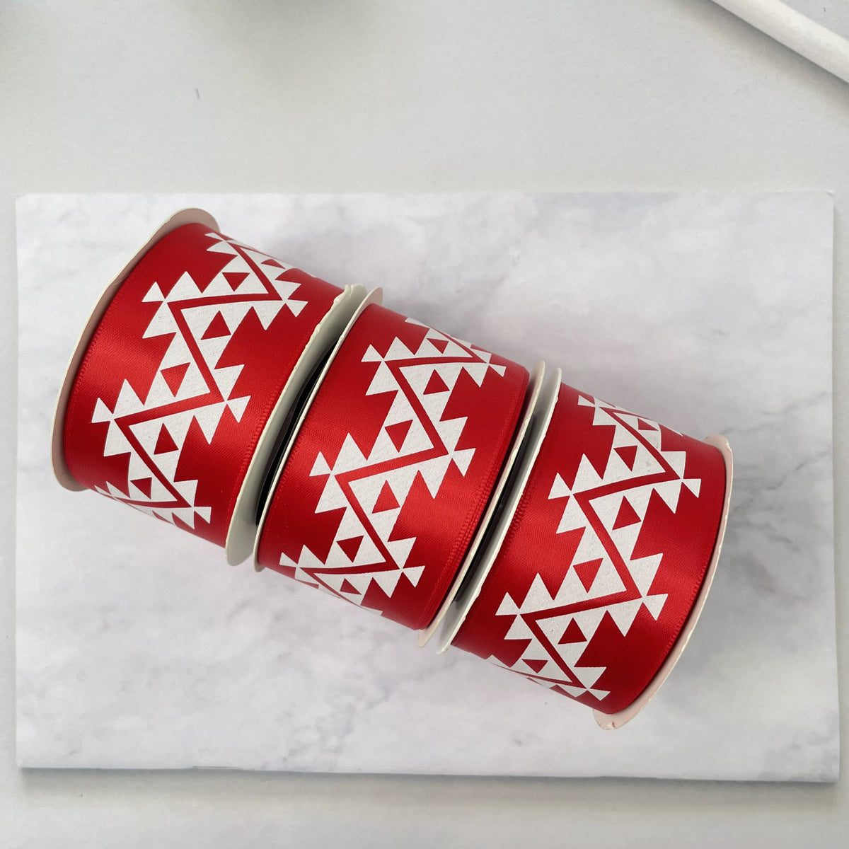 1.5" x 10 yd. Satin Ribbon Cali Native Basket Pattern #1