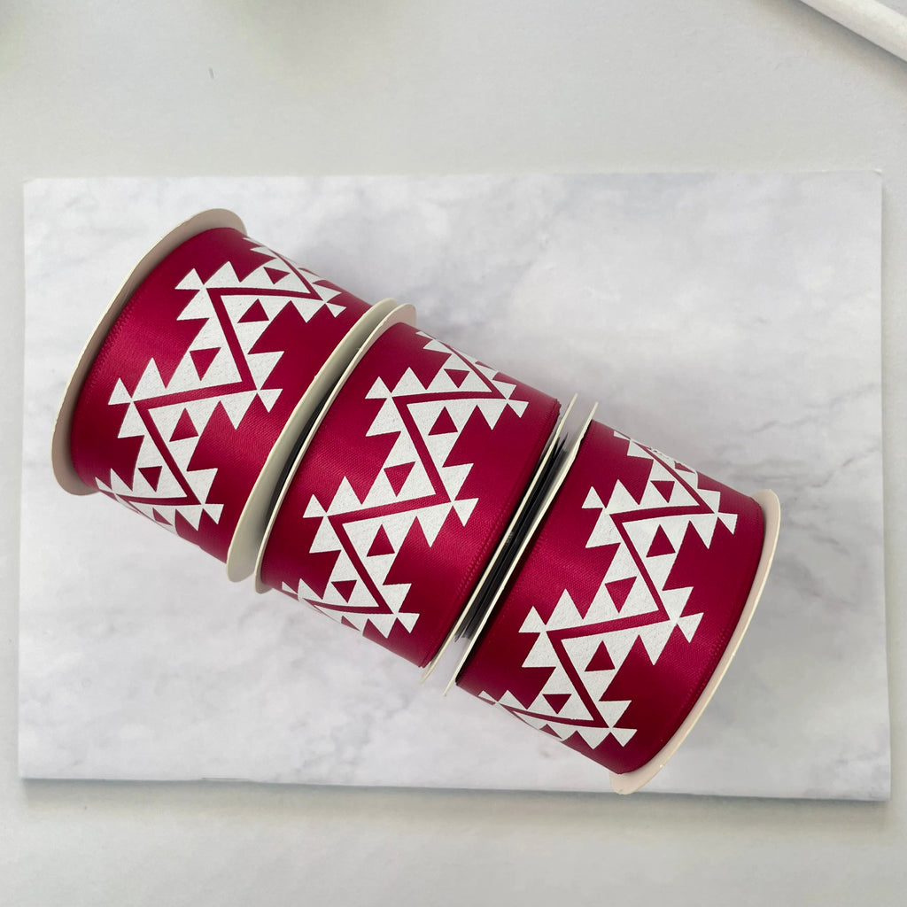 1.5" x 10 yd. Satin Ribbon Cali Native Basket Pattern #1