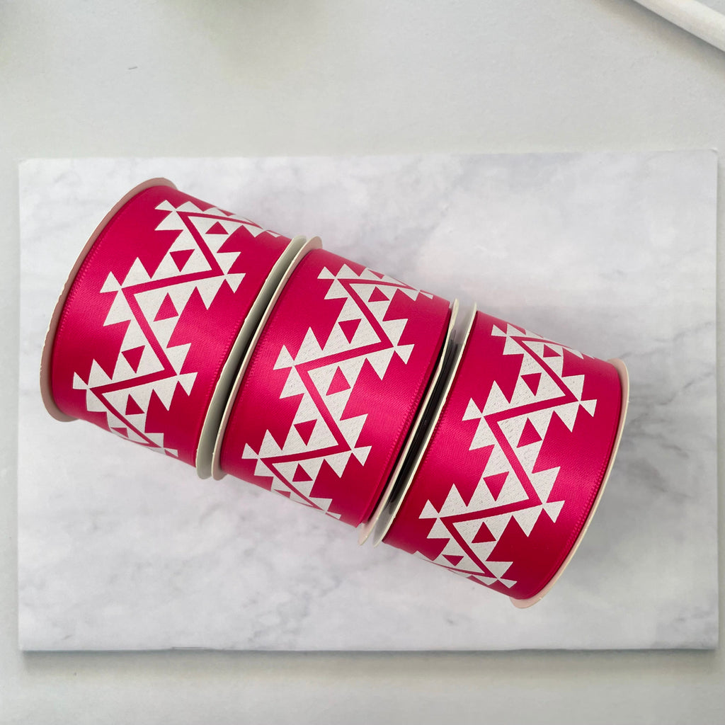 1.5" x 10 yd. Satin Ribbon Cali Native Basket Pattern #1