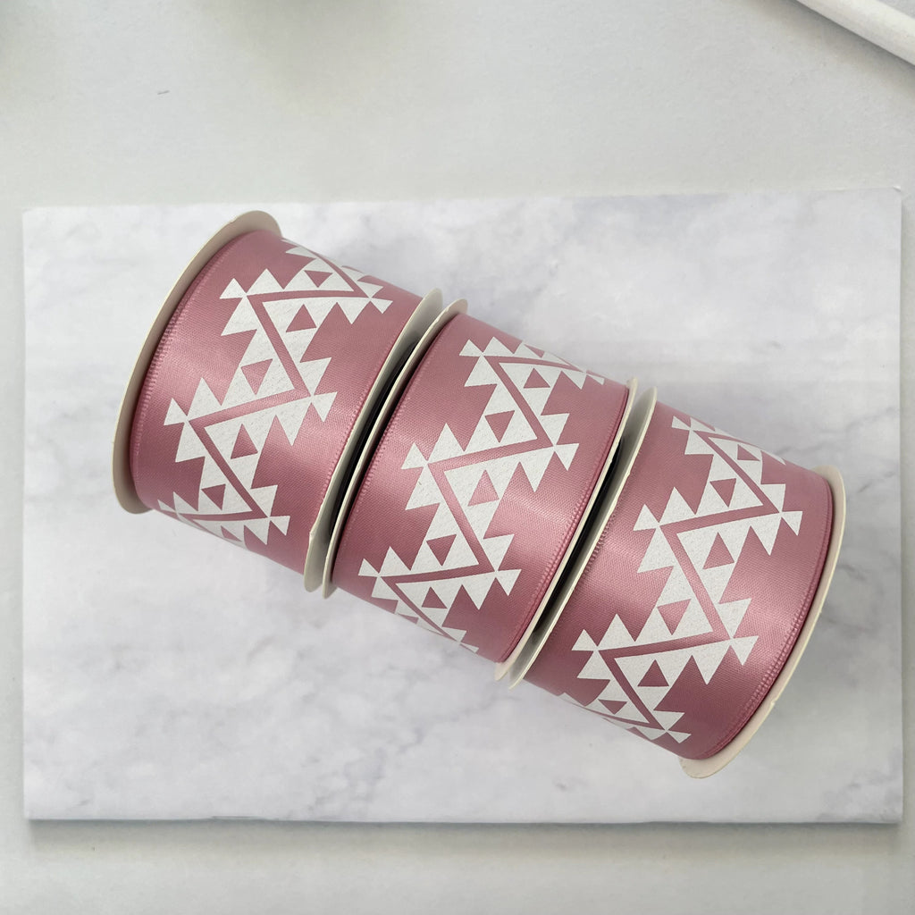 1.5" x 10 yd. Satin Ribbon Cali Native Basket Pattern #1