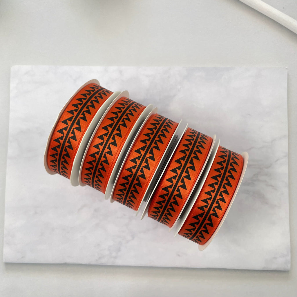 5/8" x 10 yd. Satin Ribbon Cali Native Basket Pattern #2