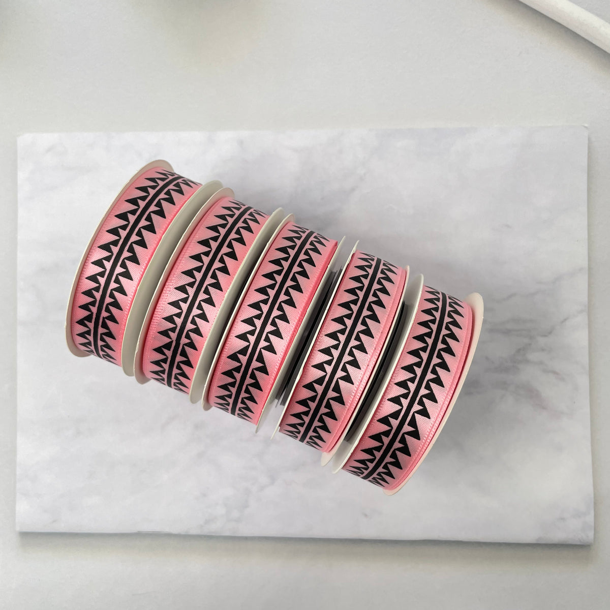 5/8" x 10 yd. Satin Ribbon Cali Native Basket Pattern #2