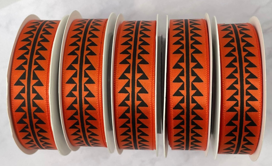 5/8" x 10 yd. Satin Ribbon Cali Native Basket Pattern #2