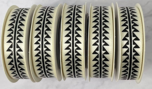 5/8" x 10 yd. Satin Ribbon Cali Native Basket Pattern #2